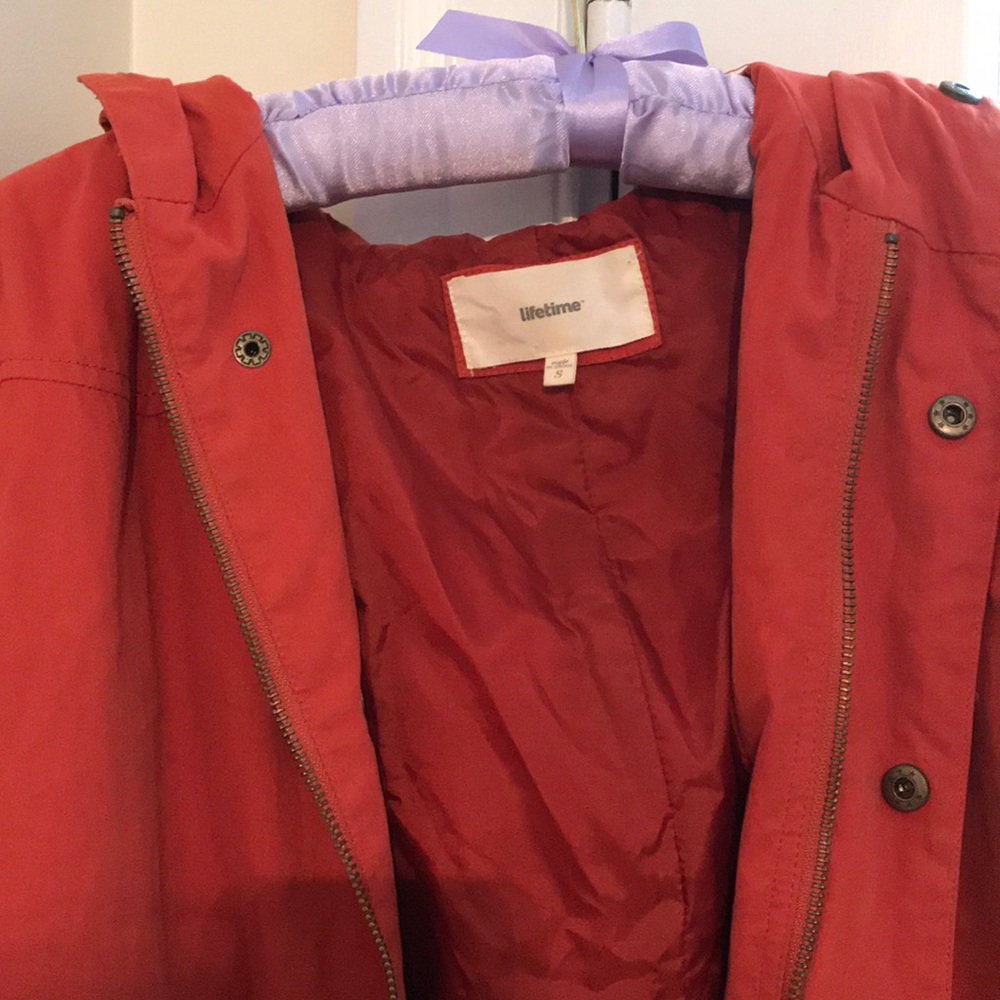 Rustic orange jacket with hood - Picture 2 of 7
